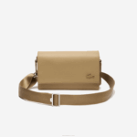 Lacoste Bolsa com aba de couro de bezerro chantaco homens leão l32 88BL1969