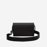 Lacoste Bolsa com aba de couro de bezerro chantaco homens preto 000 88BL1970