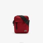 Lacoste bolsa cruzada com zíper homens ciclismo vermelho 984 88BL1980