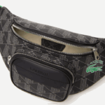 Lacoste bolsa de cintura com estampa de monograma the blend homens mono noir gris estragon l83 88BL1949 - Image 4