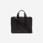 Lacoste bolsa de computador extra fina em couro pique chantaco homens preto 000 88BL2074 - Image 2