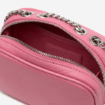 Lacoste bolsa de ombro quadrada de couro de grão superior mulheres reseda l39 88BL2787 - Image 4