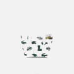 Lacoste bolsa nano com estampa de quadrinhos mulheres blanc croc l05 88BL2883 - Image 3