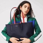 Lacoste bolsa tote bicolor reversível anna mulheres fuzileiro naval 166 vermelho 240 b50 88BL2828
