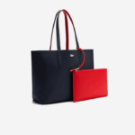 Lacoste bolsa tote bicolor reversível anna mulheres fuzileiro naval 166 vermelho 240 b50 88BL2828 - Image 4