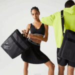 Lacoste bolsa tote repelente de água com impressão de assinatura homens noir cal k68 88BL2057