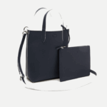 Lacoste bolsa tote reversível de lona revestida anna mulheres farine blue nuit l44 88BL2780 - Image 5