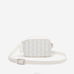Lacoste bolsa transversal pequena com estampa de monograma mulheres mono farine panorama l58 88BL2795