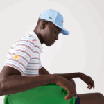 Lacoste boné ajustável da bandeira americana do esporte da taça dos presidentes homens azul 5r4 88BL2332