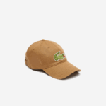 Lacoste boné de sarja de algodão orgânico ajustável homens marrom z0w 88BL2235