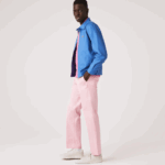 Lacoste calça chino reta de algodão orgânico vivo homens rosa 7sy 88BL1635 - Image 2