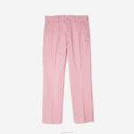 Lacoste calça chino reta de algodão orgânico vivo homens rosa 7sy 88BL1635 - Image 5