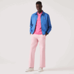 Lacoste calça chino reta de algodão orgânico vivo homens rosa 7sy 88BL1635 - Image 8