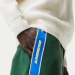 Lacoste calça de banda de marca homens verde 132 88BL1026 - Image 4