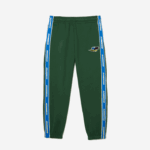 Lacoste calça de banda de marca homens verde 132 88BL1026 - Image 5