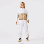 Lacoste calça de faixa contrastante crianças branco bege wn5 88BL3224 - Image 2