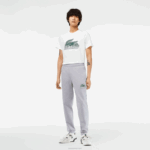 Lacoste calça de lã não escovada homens chine cinza cca 88BL308