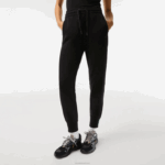Lacoste calça de malha de algodão mulheres preto 031 88BL2404 - Image 2