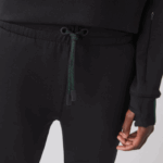 Lacoste calça de malha de algodão mulheres preto 031 88BL2404 - Image 4