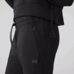 Lacoste calça de malha de algodão mulheres preto 031 88BL2404 - Image 9