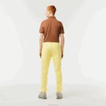 Lacoste calça de moletom de ajuste cônico homens amarelo 107 88BL349 - Image 3