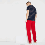 Lacoste calça de moletom de tênis de lã esportiva homens vermelho 240 88BL986 - Image 3