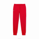 Lacoste calça de moletom de tênis de lã esportiva homens vermelho 240 88BL986 - Image 4