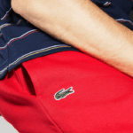 Lacoste calça de moletom de tênis de lã esportiva homens vermelho 240 88BL986 - Image 5