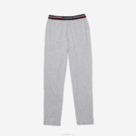 Lacoste calça de pijama de jérsei com cós tricolor homens chine cinza cca 88BL1403 - Image 4