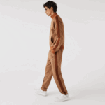 Lacoste calça de treino com estampa de monograma homens bege marrom zwm 88BL280 - Image 2