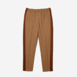 Lacoste calça de treino com estampa de monograma homens bege marrom zwm 88BL280 - Image 5
