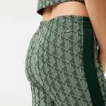 Lacoste calça de treino com estampa de monograma mulheres verde bege 7m4 88BL2535 - Image 4