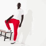 Lacoste calça esportiva de lã para tênis homens vermelho 240 88BL1153