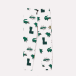 Lacoste calça estampada em quadrinhos mulheres rosa claro t03 88BL2569 - Image 5
