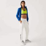 Lacoste calça estampada náutica mulheres branco 70v 88BL2554