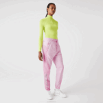 Lacoste calça estampada náutica mulheres rosa z4h 88BL2555