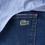 Lacoste calça jeans slim fit de algodão homens azul mk9 88BL419 - Image 5