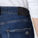 Lacoste calça jeans slim fit de algodão homens azul mk9 88BL419 - Image 8