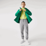 Lacoste calça jogging de lã de algodão com estampa de crocodilo e assinatura homens lombo cinza 4jv 88BL1065