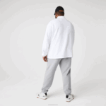 Lacoste calça jogging de lã de algodão com estampa de crocodilo e assinatura homens lombo cinza 4jv 88BL1065 - Image 3