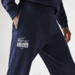 Lacoste calça jogging de lã de algodão com marca de crocodilo homens azul marinho 166 88BL1095 - Image 4