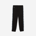 Lacoste calças de bandas impressas crianças preto azul 985 88BL3223 - Image 4