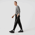 Lacoste calças de bandas impressas homens preto 031 88BL1459 - Image 2