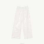 Lacoste calças de gabardine de algodão mulheres branco 70v 88BL2653 - Image 5