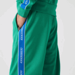 Lacoste calças de treino com bandas de contraste de herança homens verde hd2 88BL1068 - Image 2