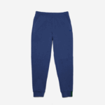 Lacoste calças de treino de mistura de algodão mesclado slim fit homens chine azul hjd 88BL1140 - Image 5