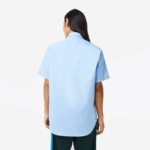 Lacoste camisa de algodão sólido de ajuste regular homens hbp azul 88BL1562 - Image 2