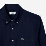 Lacoste camisa de linho homens azul marinho 166 88BL497 - Image 2