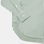 Lacoste camisa listrada de popeline de algodão mulheres branco caqui verde vi4 88BL2448 - Image 6