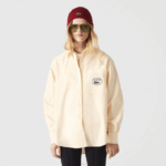 Lacoste camisa oversized de algodão oxford mulheres amarelo branco hhf 88BL2651 - Image 2